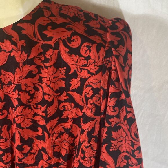 Vintage Dress Boutique Floral Pattern Pretty Gothic Romantic 80s Western D4 - Picture 6 of 16